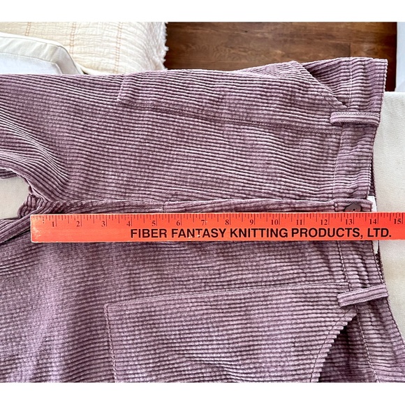 ROLLA'S Francoise  High Rise Wide Leg Wide Whale Corduroy Pants in Mauve - 10/M - Picture 11 of 13